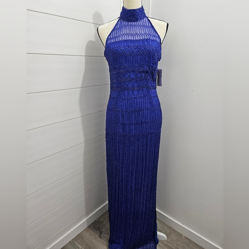Jennifer Evening Silk Beaded Gown 10
